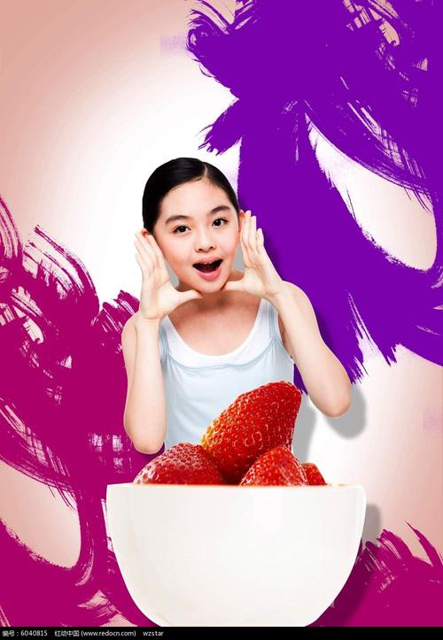女生健康饮食广告设计图片